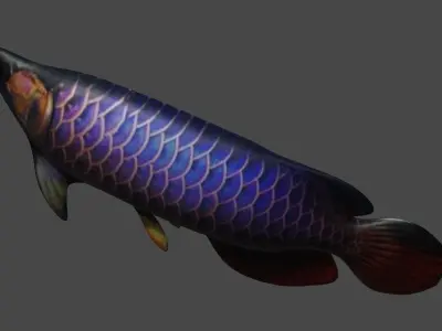 3d fish Low-poly 3D model