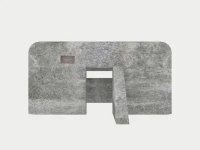 Big  bunker Free low-poly 3D model