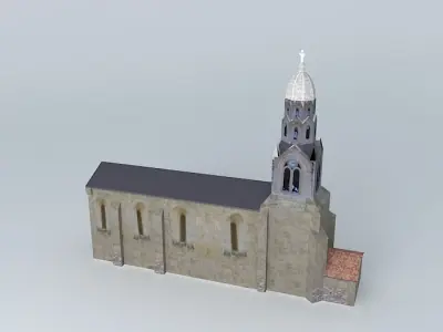 Church Bertric Burée Free 3D model