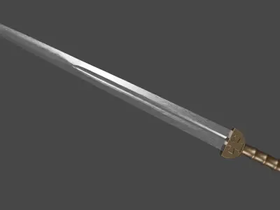 Excalibur sword with Gladius handle Low-poly 3D model
