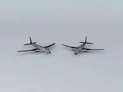 Airplane two airplanes Free 3D model