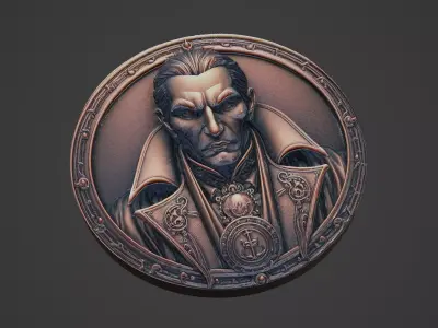 Vlad Dracula Medallion 3D print model