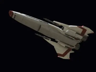 Viper Galactica Low-poly 3D model