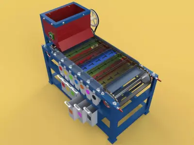 AUTOMATIC SCREW BOLT SORTING CONVEYOR MACHINE 3D model