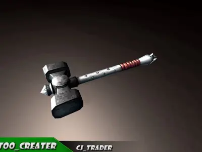 Fantasy Mace Lowpoly 3D Model Low-poly 3D model