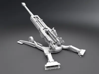 M777 Howitzer Scale model 3D print model