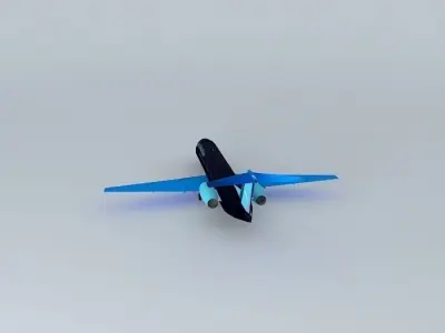 AirAtlanticOcean Fokker 100 with interior Free 3D model