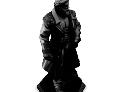 3D Model  Fantasy Military Commander Low-poly 3D model