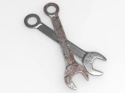 Combination Wrench Low-poly 3D model get
