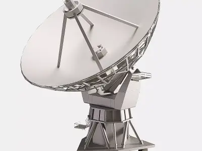 Radio  Telescope VLA  Low-poly 3D model