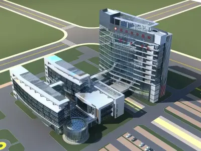 Hospital Building 3D model buy
