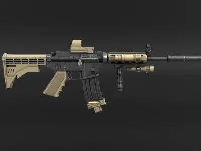 M4A1 3D Model ar - rifle Low-poly 3D model