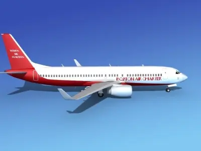 Boeing 737-800 Boston Air 3D model