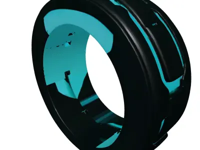 Futuristic Teleportation Bracelet 3D Model 3D model