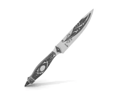 Ornate Silver Dagger model pack Low-poly 3D model