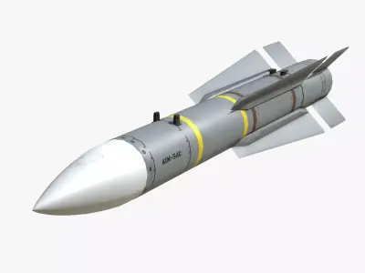 AIM -54C Phoenix American Air to Air BVR Missile  Low-poly 3D model