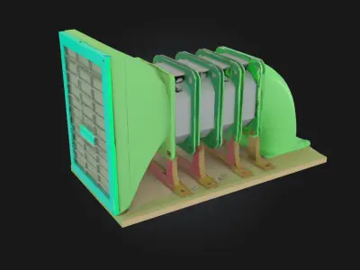 Turbine Array Design  Engineered Precision for Power  3D model