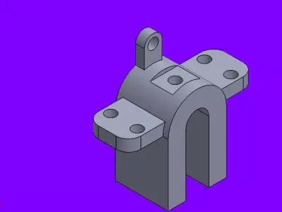 solidtutorial023-2 metal bracket Free 3D model