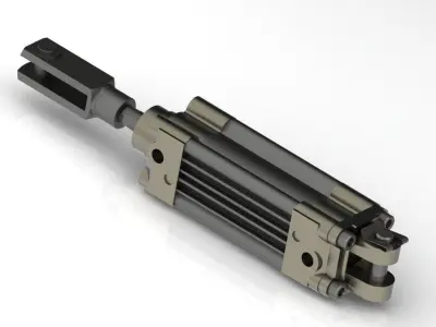 Cylinder linear actuator Free 3D model