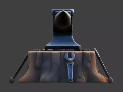 Fantasy Blacksmith Anvil 3D Model Low-poly 3D model buy
