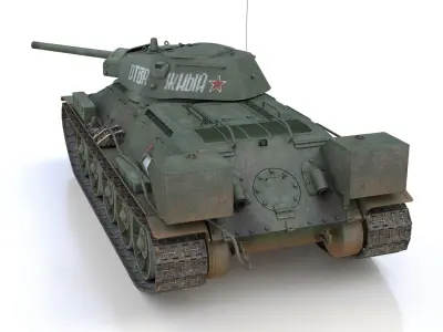 T-34-76 - Model 1942 - Soviet tank - The Brave 3D model