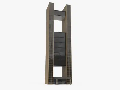 Four Seasons Bahrain Modern Hotel with Central Void 3D model