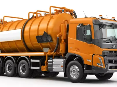 VOLVO FMX 8X4 Vacuum Truck 3D model