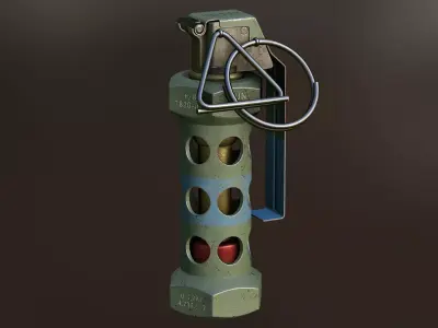M84 Stun Grenade Game Ready Low-poly 3D model