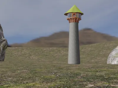 rapunsel tower Low-poly 3D model