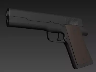 Pistol Gun 3D model get