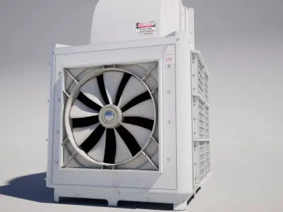  Air Conditioner Low-poly 3D model