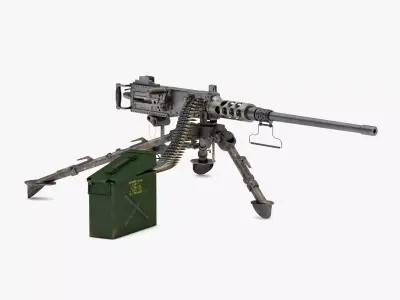 Browning Machine Gun Cal 50  M2  HB  3D model