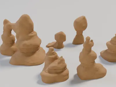 Model Railway - HO Scale Landscape - Thunder Mountain Hoodoos 3D print model