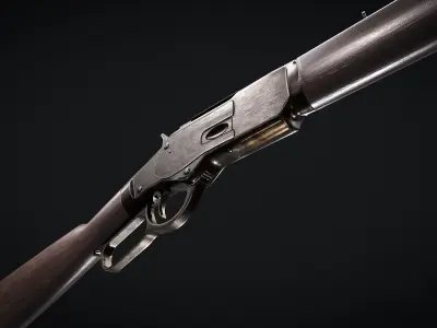 Winchester rifle 1873 Low-poly 3D model
