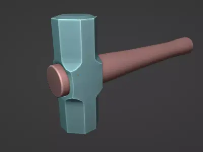 Hammer Free low-poly 3D model 5