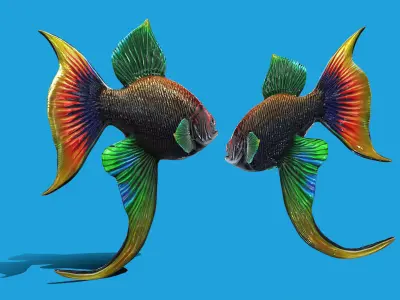 Tropical Fish  Low-poly 3D model