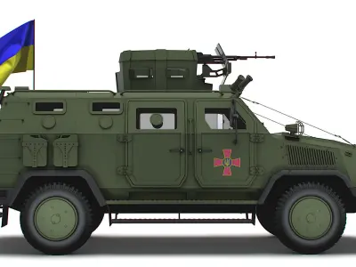 Kozak 2M1 NSVT Machine-gun 2022 3D model