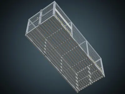 Cage 3A Low-poly 3D model
