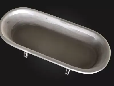 Antique Bathtub  Vintage Sanitary Elegance 3D model