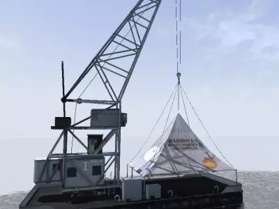 Floating crane Karl Friedrich Steen 3d model Low-poly 3D model