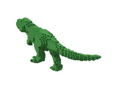 Voxel T-rex dinosaur 3D model