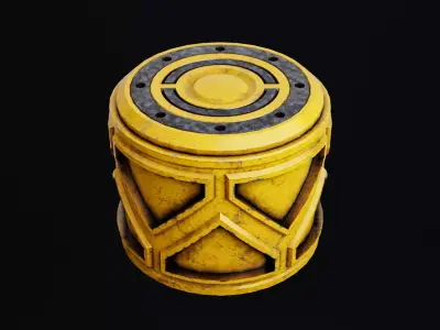 Scifi Tech Canister Low-poly 3D model