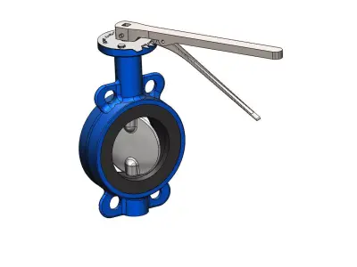 Industrial Butterfly Valve 3D model