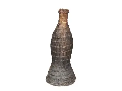 Traditional bamboo fish trap 3D model