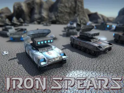 Iron Spears Tank Low-poly 3D model