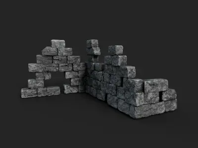 Old Ruin 2 Low-poly 3D model
