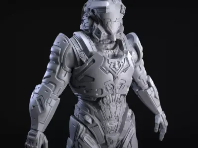 Sci-Fi Armor 1 Sculpt 3D model