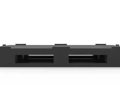 Plastic EUR-size pallet 3D model