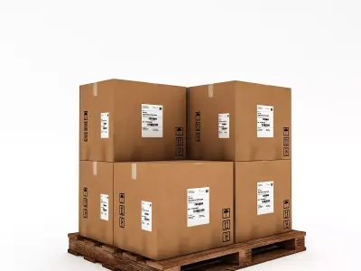 3D Warehouse Box Model Low-poly 3D model