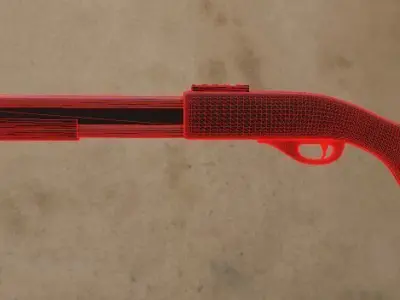 M870 Model wooden shotgun 3D model
